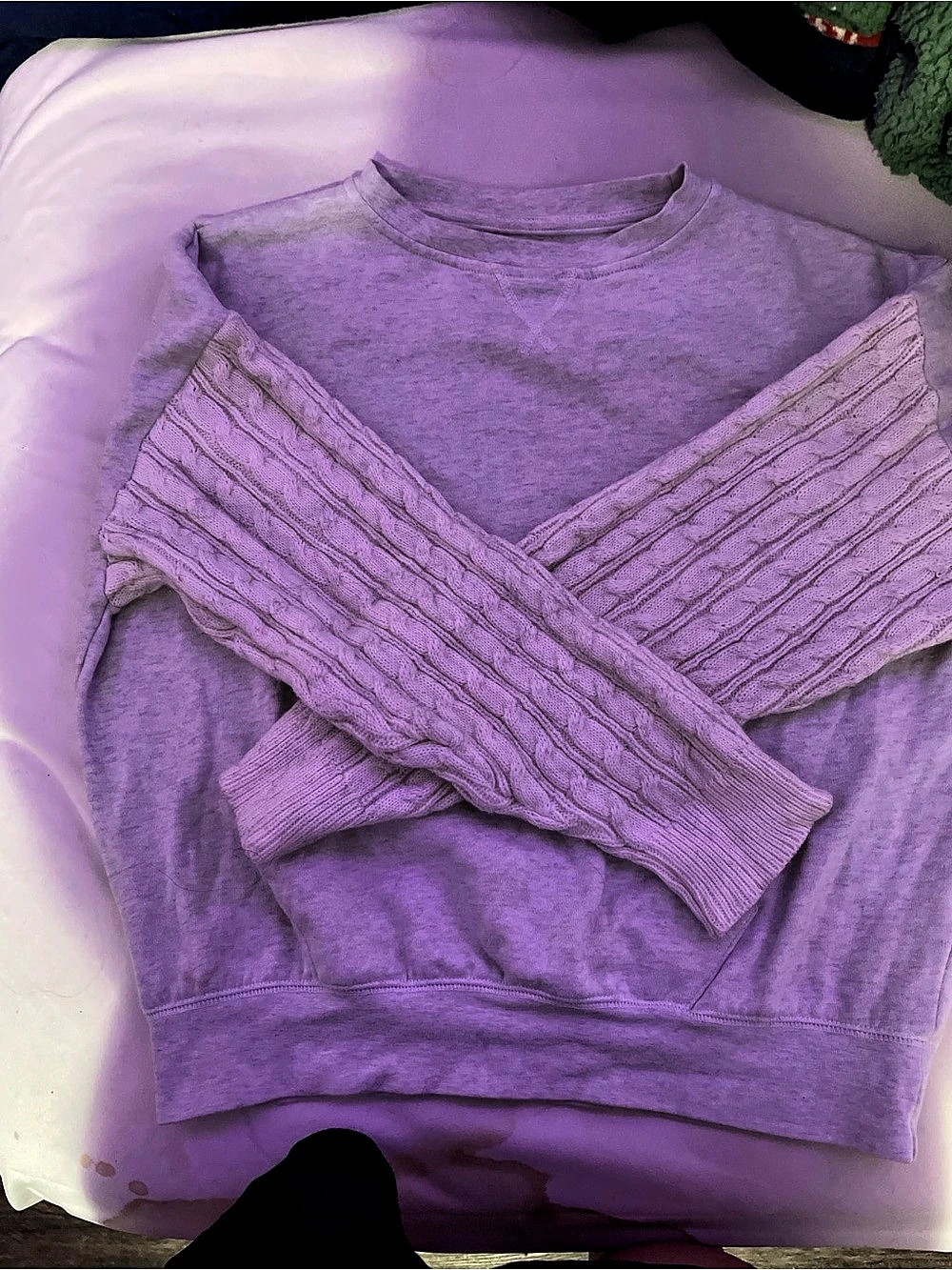BKE Layered Purple Sweatshirt Size Small